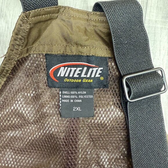 ✅Nite Lite Outdoor Gear Hunting Overalls Men’s 2XL Waterproof Lined Pants Brown - Picture 2 of 10